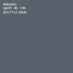 #5B606D - Shuttle Gray Color Image